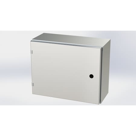 Saginaw Control & Engineering 1/4 Turn Latch Electrical Enclosures, 16 in H, 8 in D, 20 in W, NEMA 3R, 4, 4X, 12, 13 SCE-16EL2008SS6LP
